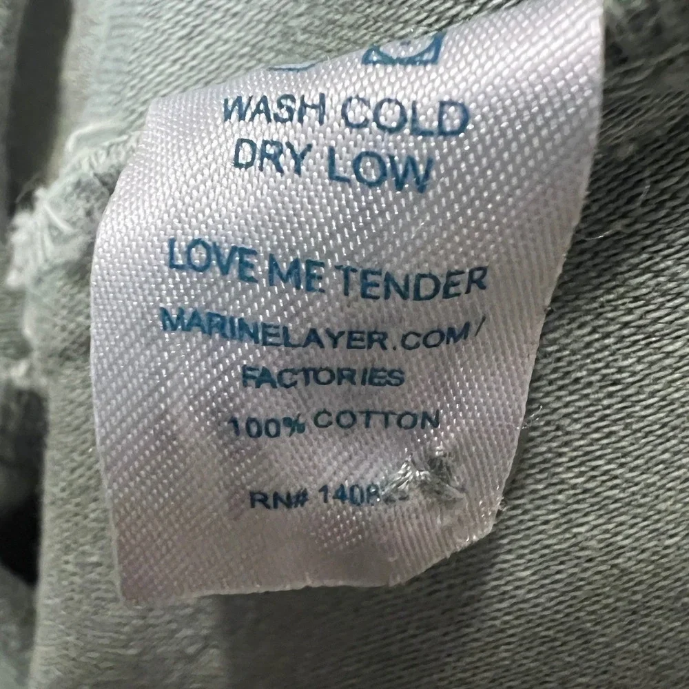 Marine Layer Love Me Tender Wide Leg Crop‎ Pants in Sage Green, Women's Size 8